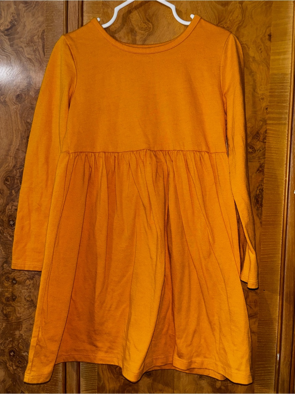Kids Long-Sleeve Orange Twirl Dress size 5T